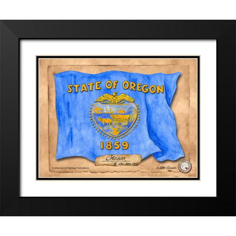 Oregon-Solo with background Black Modern Wood Framed Art Print with Double Matting by Alexander, Natalie