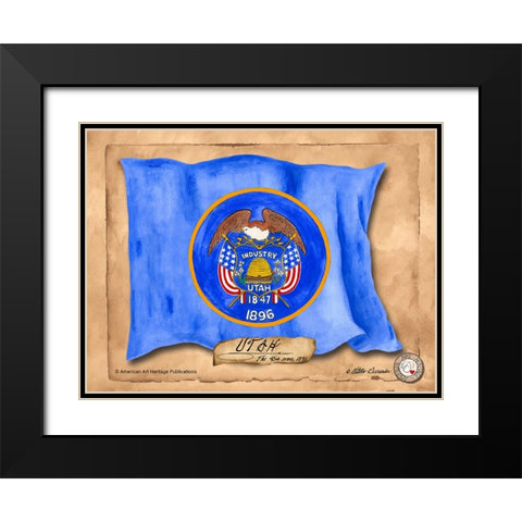 Utah-Solo with background Black Modern Wood Framed Art Print with Double Matting by Alexander, Natalie