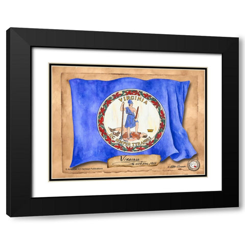 Virginia-Solo with background Black Modern Wood Framed Art Print with Double Matting by Alexander, Natalie