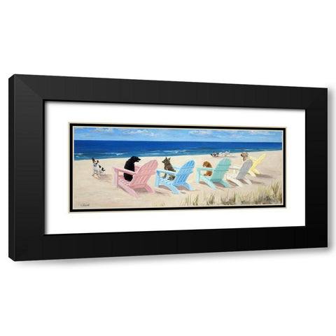 Southern Chair Tails Black Modern Wood Framed Art Print with Double Matting by Saxe, Carol