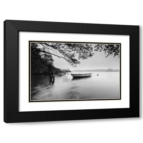 Breezy Morning Black Modern Wood Framed Art Print with Double Matting by Anonymous