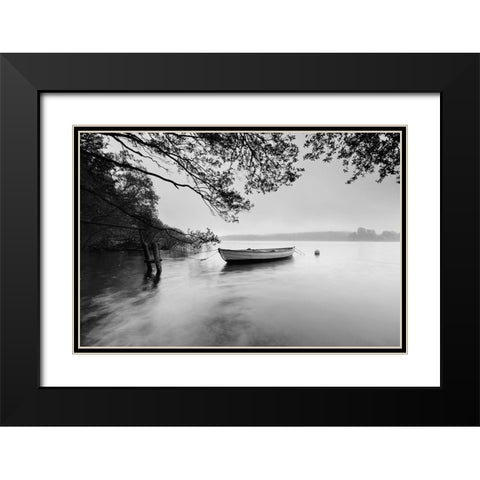 Breezy Morning Black Modern Wood Framed Art Print with Double Matting by Anonymous