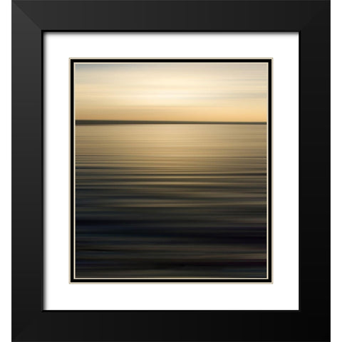 Still Waters, Golden I Black Modern Wood Framed Art Print with Double Matting by Anonymous