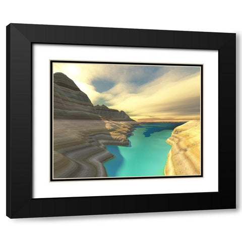 Majestic Canyon I Black Modern Wood Framed Art Print with Double Matting by Anonymous