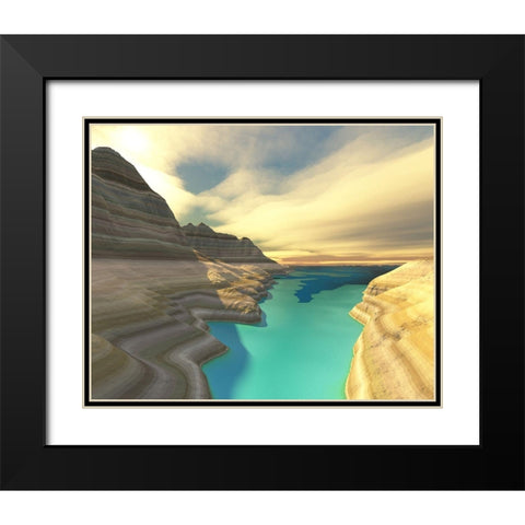 Majestic Canyon I Black Modern Wood Framed Art Print with Double Matting by Anonymous