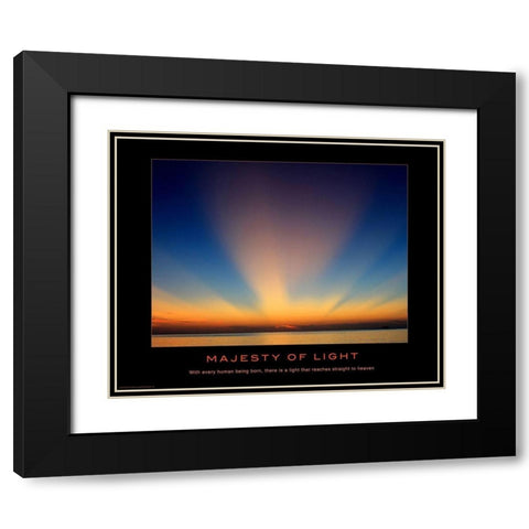 Majesty of Light Black Modern Wood Framed Art Print with Double Matting by Anonymous