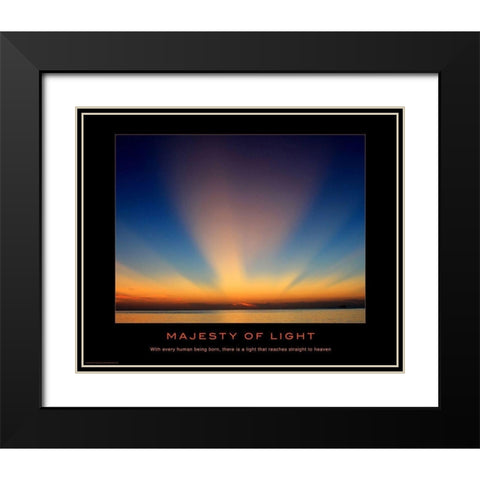 Majesty of Light Black Modern Wood Framed Art Print with Double Matting by Anonymous
