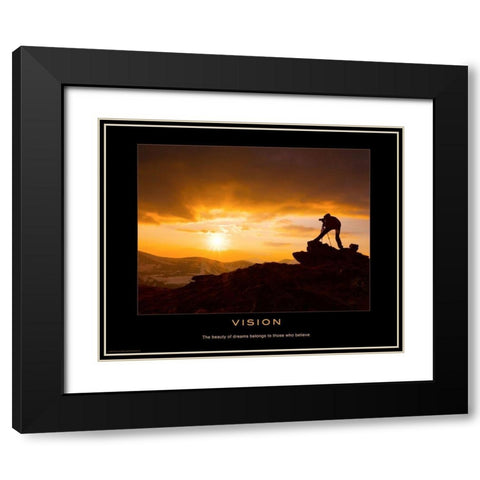 Vision Black Modern Wood Framed Art Print with Double Matting by Anonymous
