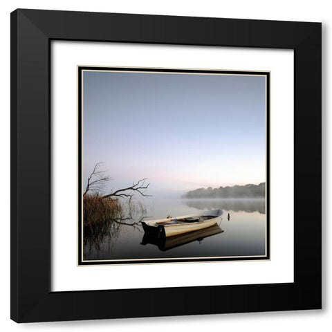 Quayside, Color Black Modern Wood Framed Art Print with Double Matting by Anonymous