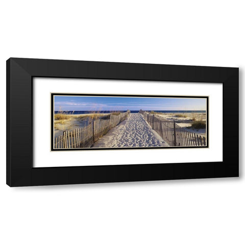 Sand Trail Black Modern Wood Framed Art Print with Double Matting by Anonymous