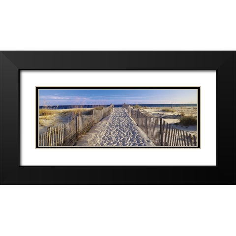 Sand Trail Black Modern Wood Framed Art Print with Double Matting by Anonymous