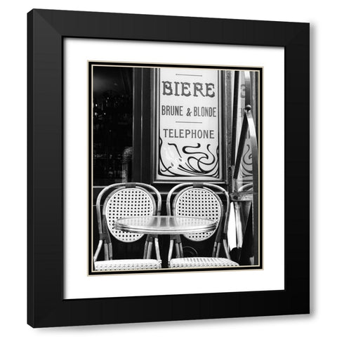 Biere Brune et Blonde Black Modern Wood Framed Art Print with Double Matting by Anonymous