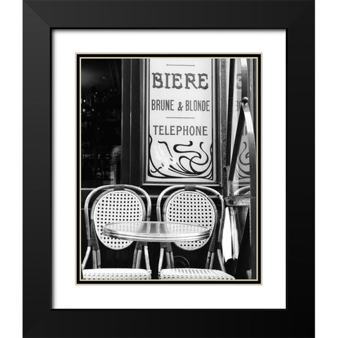 Biere Brune et Blonde Black Modern Wood Framed Art Print with Double Matting by Anonymous
