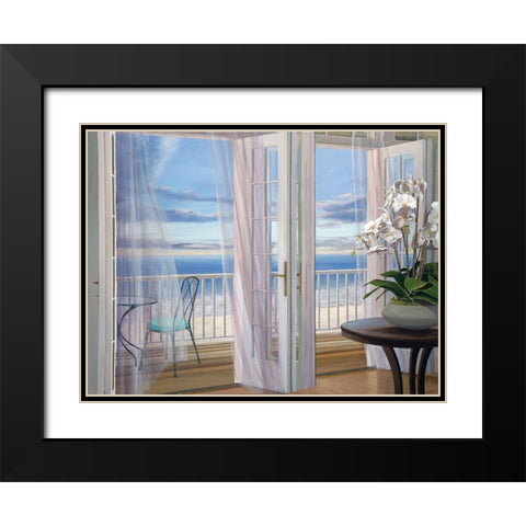 Fresh Breeze Black Modern Wood Framed Art Print with Double Matting by Saxe, Carol