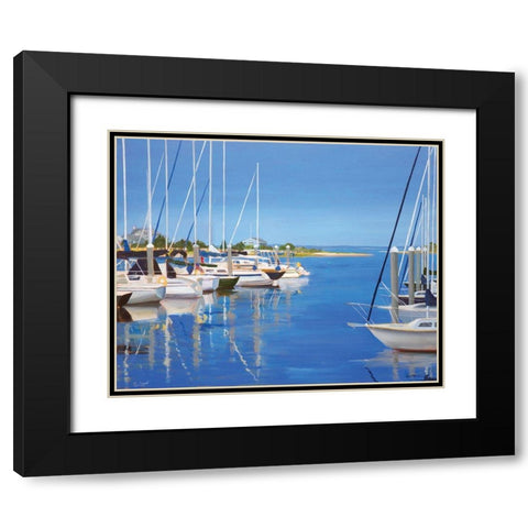 Marina Mill Creek Black Modern Wood Framed Art Print with Double Matting by Saxe, Carol