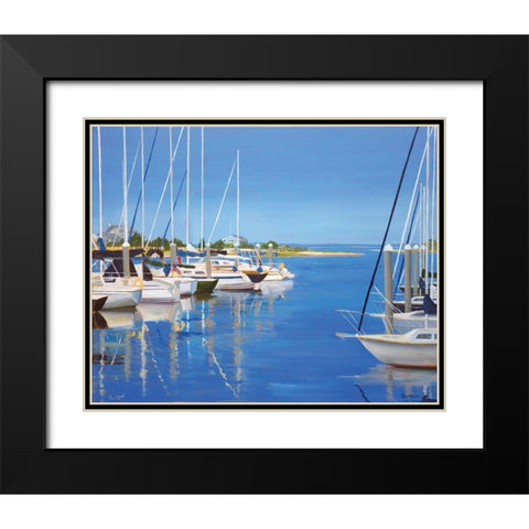 Marina Mill Creek Black Modern Wood Framed Art Print with Double Matting by Saxe, Carol