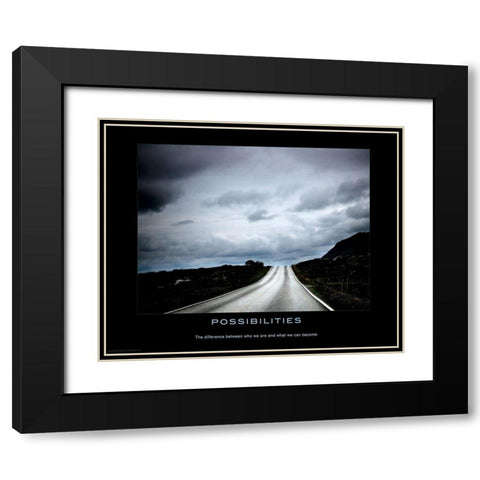 Possibilities Black Modern Wood Framed Art Print with Double Matting by Anonymous