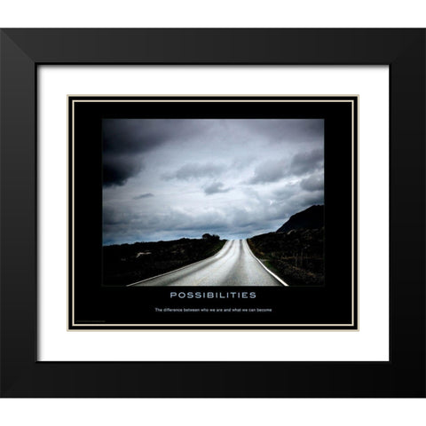 Possibilities Black Modern Wood Framed Art Print with Double Matting by Anonymous