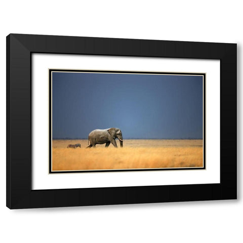 Follow the Leader Black Modern Wood Framed Art Print with Double Matting by Gerhardus
