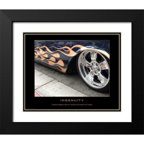 Ingenuity Black Modern Wood Framed Art Print with Double Matting by Anonymous