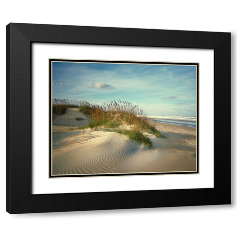 Sand Dunes Black Modern Wood Framed Art Print with Double Matting by Anonymous