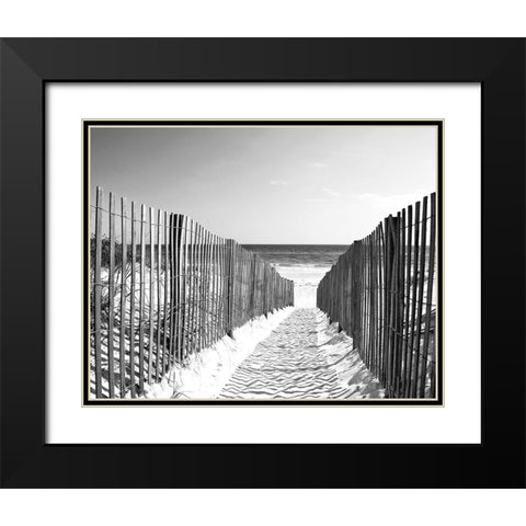 Coastal Path Black Modern Wood Framed Art Print with Double Matting by Anonymous