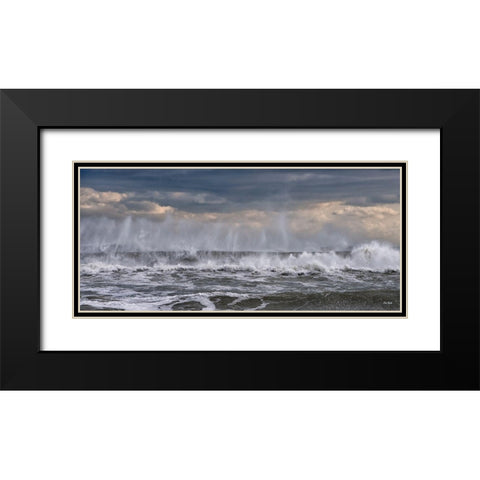 Wave Ballet Black Modern Wood Framed Art Print with Double Matting by Turek, Eve