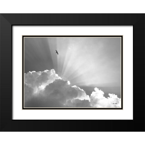 Heavenly Black Modern Wood Framed Art Print with Double Matting by Turek, Eve