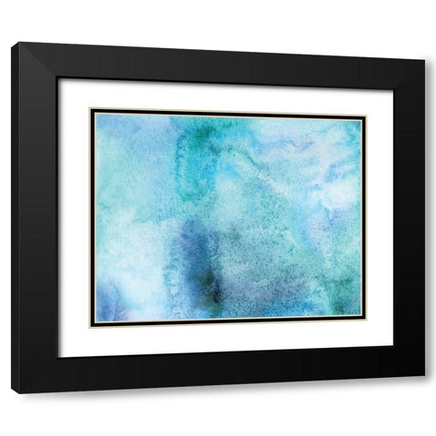 Aquamarine I. Black Modern Wood Framed Art Print with Double Matting by Anonymous