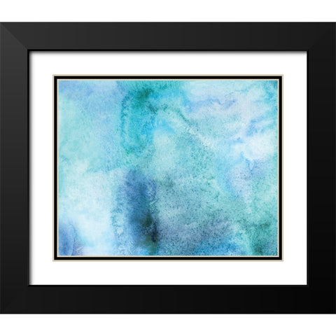 Aquamarine I. Black Modern Wood Framed Art Print with Double Matting by Anonymous