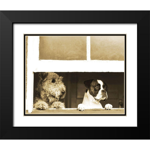 Waiting for Godot Black Modern Wood Framed Art Print with Double Matting by Anonymous
