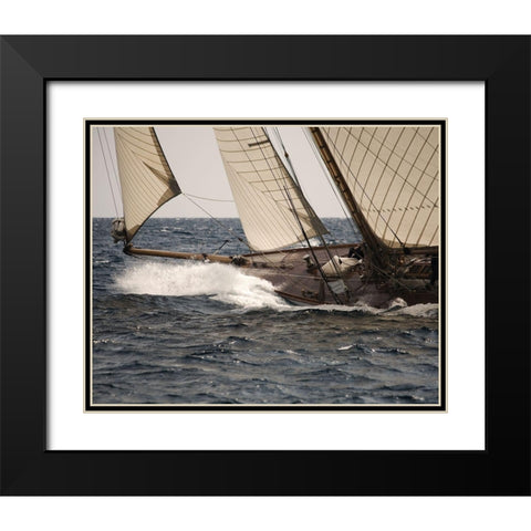 Running with the Wind Black Modern Wood Framed Art Print with Double Matting by Anonymous
