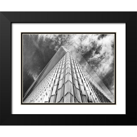 Urban Angle Black Modern Wood Framed Art Print with Double Matting by Graciet, Stephane