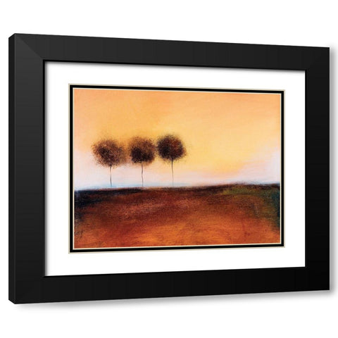 Three Trees Black Modern Wood Framed Art Print with Double Matting by Giordano, V.