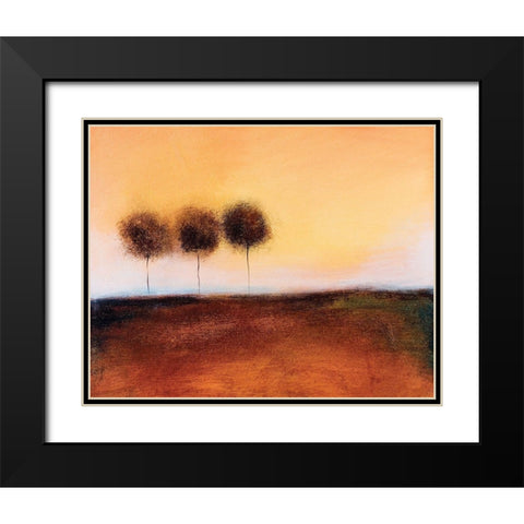 Three Trees Black Modern Wood Framed Art Print with Double Matting by Giordano, V.
