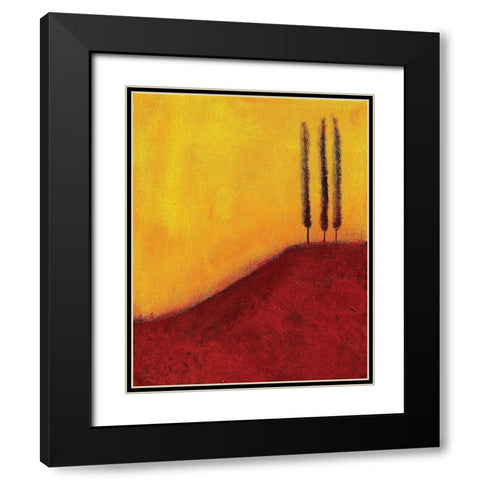 Trees on a Hill Black Modern Wood Framed Art Print with Double Matting by Giordano, V.