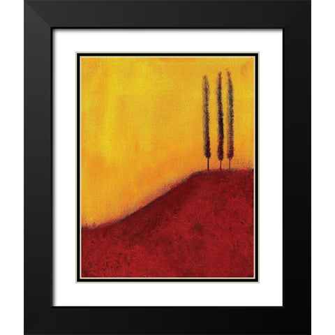 Trees on a Hill Black Modern Wood Framed Art Print with Double Matting by Giordano, V.