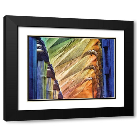 Colors of the Sagrada Familia Black Modern Wood Framed Art Print with Double Matting by Pearlman, Steve