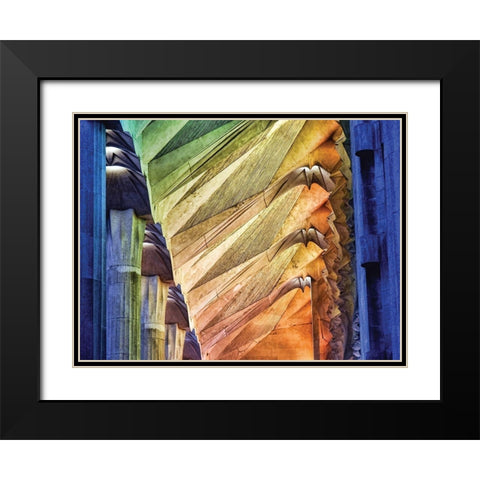 Colors of the Sagrada Familia Black Modern Wood Framed Art Print with Double Matting by Pearlman, Steve