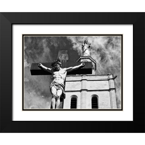 Cathedrale Notre-Dame des Doms dAvignon, France Black Modern Wood Framed Art Print with Double Matting by Pearlman, Steve