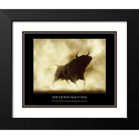 Determination Black Modern Wood Framed Art Print with Double Matting by Anonymous