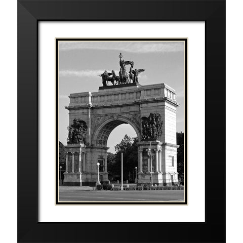 Grand Army Plaza Arch, Brooklyn Black Modern Wood Framed Art Print with Double Matting by Maier, Phil