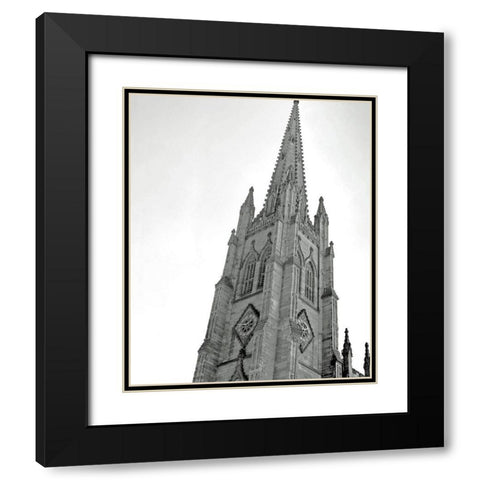 Trinity Church,Wall Street Black Modern Wood Framed Art Print with Double Matting by Maier, Phil