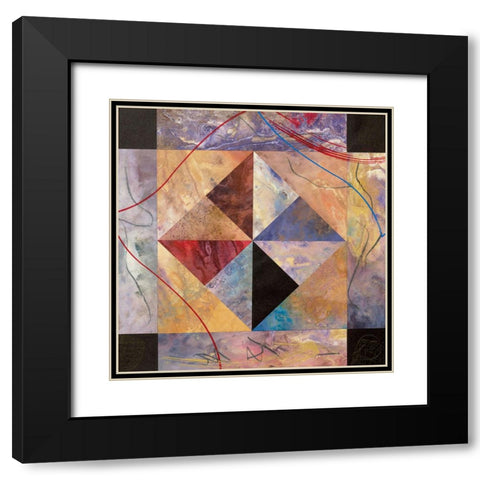 Geometry III Black Modern Wood Framed Art Print with Double Matting by Unknown