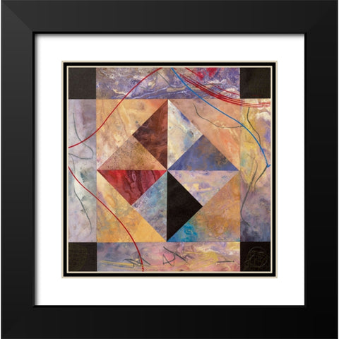 Geometry III Black Modern Wood Framed Art Print with Double Matting by Unknown