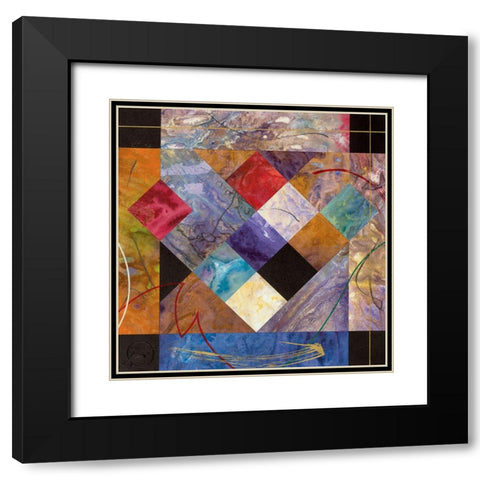Geometry IV Black Modern Wood Framed Art Print with Double Matting by Unknown