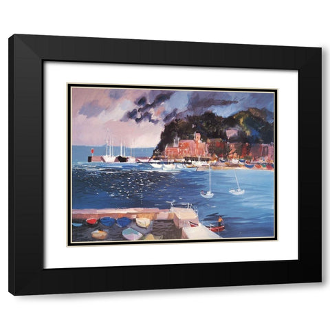 Safe Harbor Black Modern Wood Framed Art Print with Double Matting by Unknown
