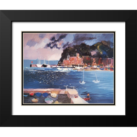 Safe Harbor Black Modern Wood Framed Art Print with Double Matting by Unknown