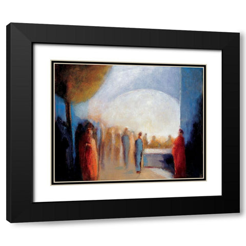 Midnight Mass Black Modern Wood Framed Art Print with Double Matting by Unknown