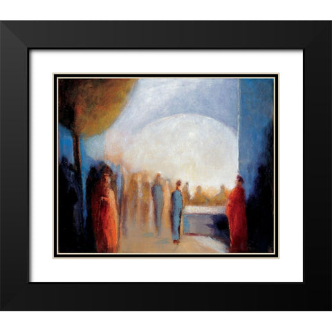 Midnight Mass Black Modern Wood Framed Art Print with Double Matting by Unknown